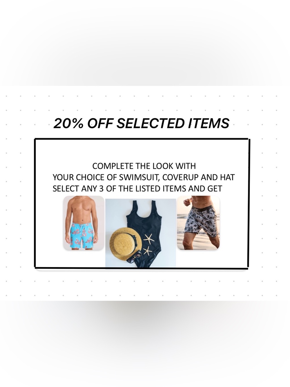 END OF THE SUMMER SPECIAL OFFER MENS & WOMENS